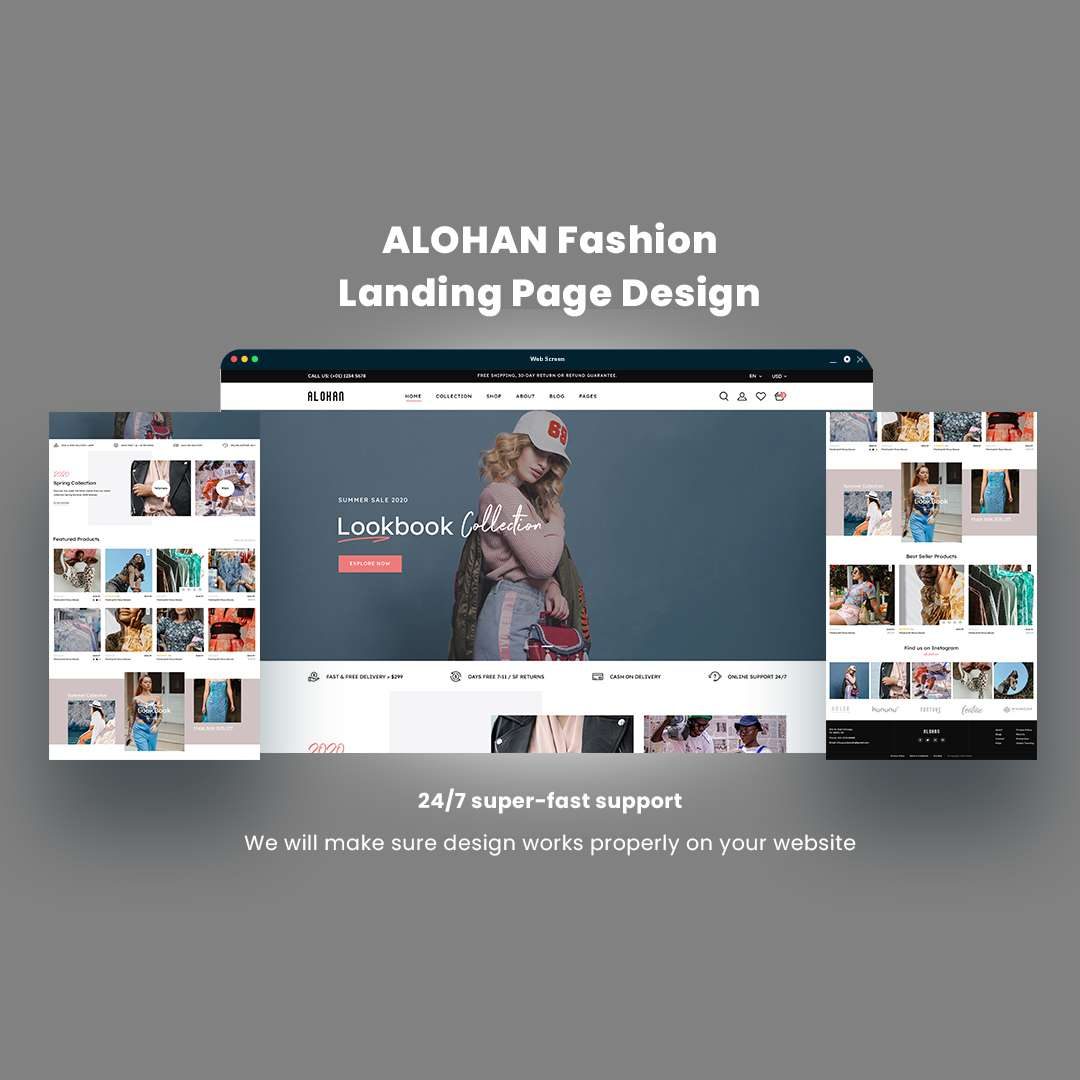 ALOHAN - Fashion Landing Page Design
